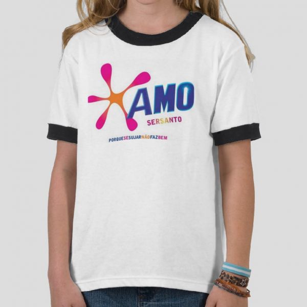 CAMISETA- infantil "Amo ser santo"